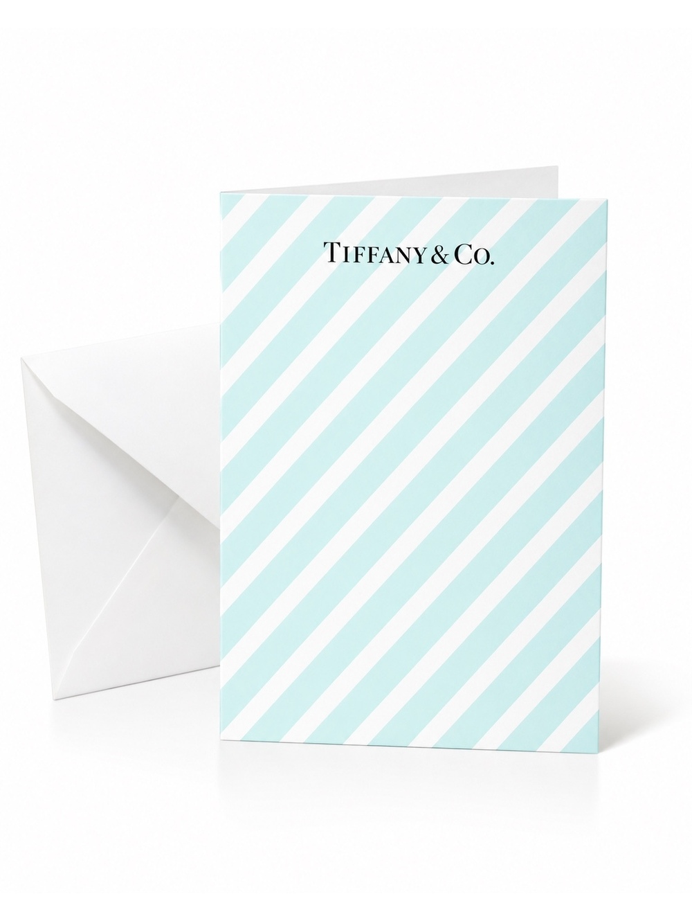 Tiffany & Co. Striped Blank Greeting Card with White Envelope 5x7